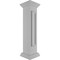 Ekena Millwork 8"W x 40"H Straight Newel Post with Panel, Flat Capital & Base Trim (Installation kit included) NWL08X40SPF0B0 - alternate 7